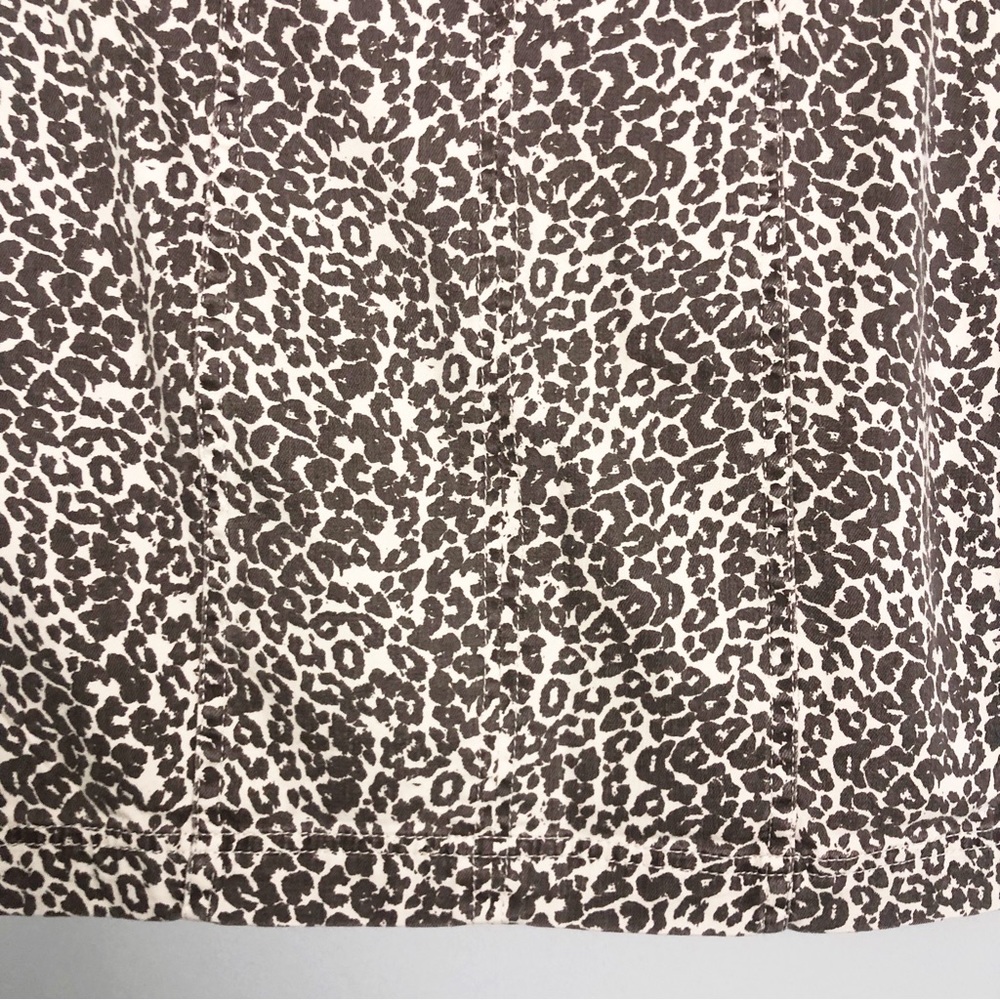 FREE PEOPLE | Modern Femme Animal Print Denim Mini Skirt Leopard Women’s Size 2 - Picture 4 of 9